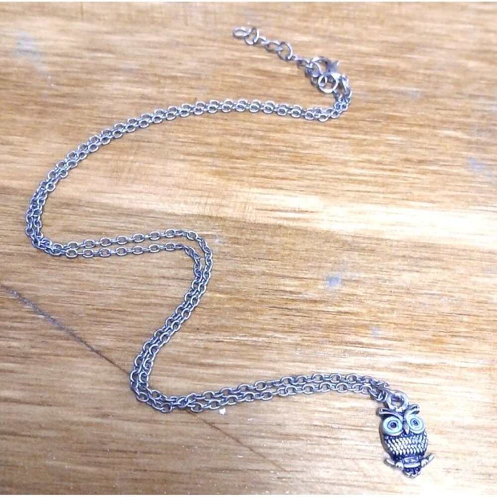 Dainty Owl Necklace Fashion Jewelery Nature Fairy Cottage Whimsy